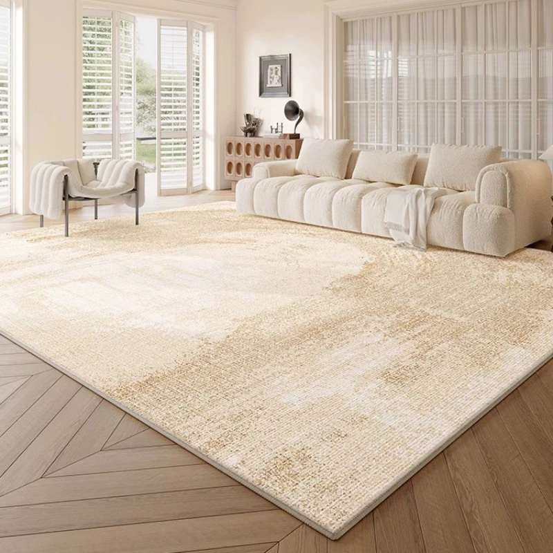 Abstract Beige Rug Cream Living Room Luxury Decorative Carpets Large Size Customizable Carpet Easy Clean Sofa Bedroom Rugs Tapis