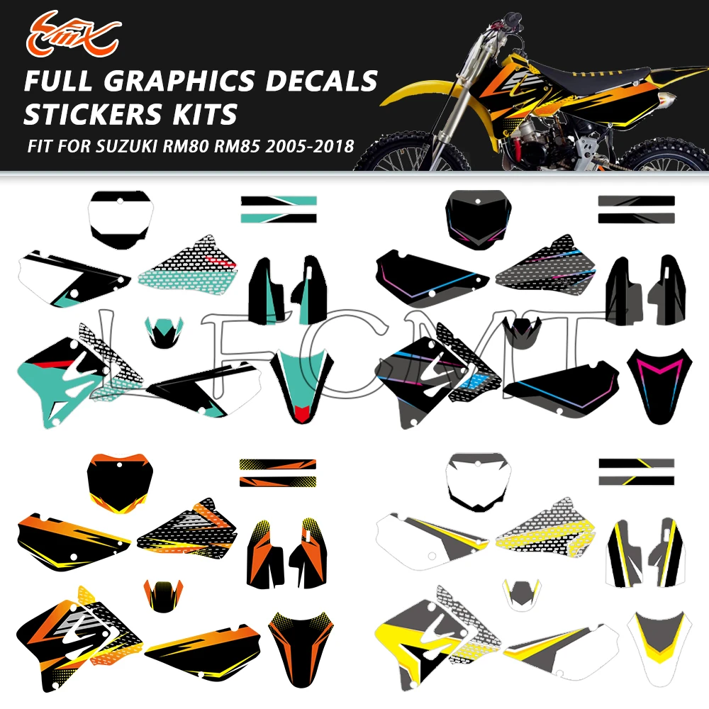 

Новый стильный комплект графических наклеек для мотокросса Suzuki RM80 RM85 2005-2018 (2017, 2016)