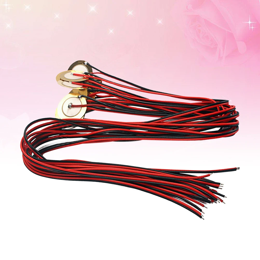 

24pcs Alloy Guitar Piezo Pickup Preamp Copper Coil Line for Acoustic Guitar Ukulele Mandolin Banjo Violin(Red)