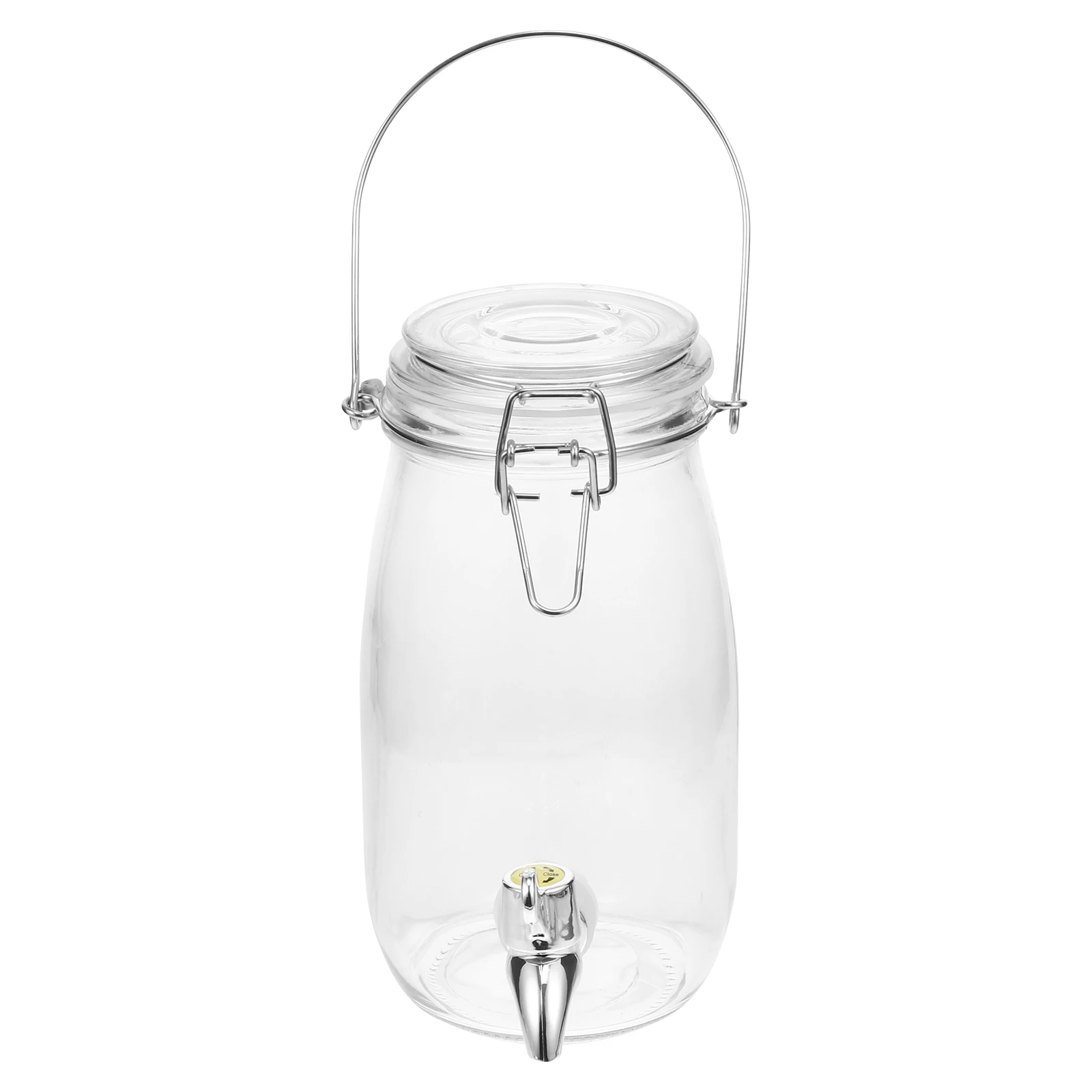 

1Pcs Glass Juice Bottle Sealing Jar Faucet Beverage Bottle Wine Dispenser Eco Friendly Drinking Container Summer Juice Dispenser