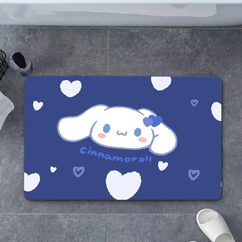 Sanli Ou Floor Mat Cartoon Bathroom Technology Cloth Water Absorbing Soft Rubber Foot Mat Door Anti Slip Quick Drying Mat