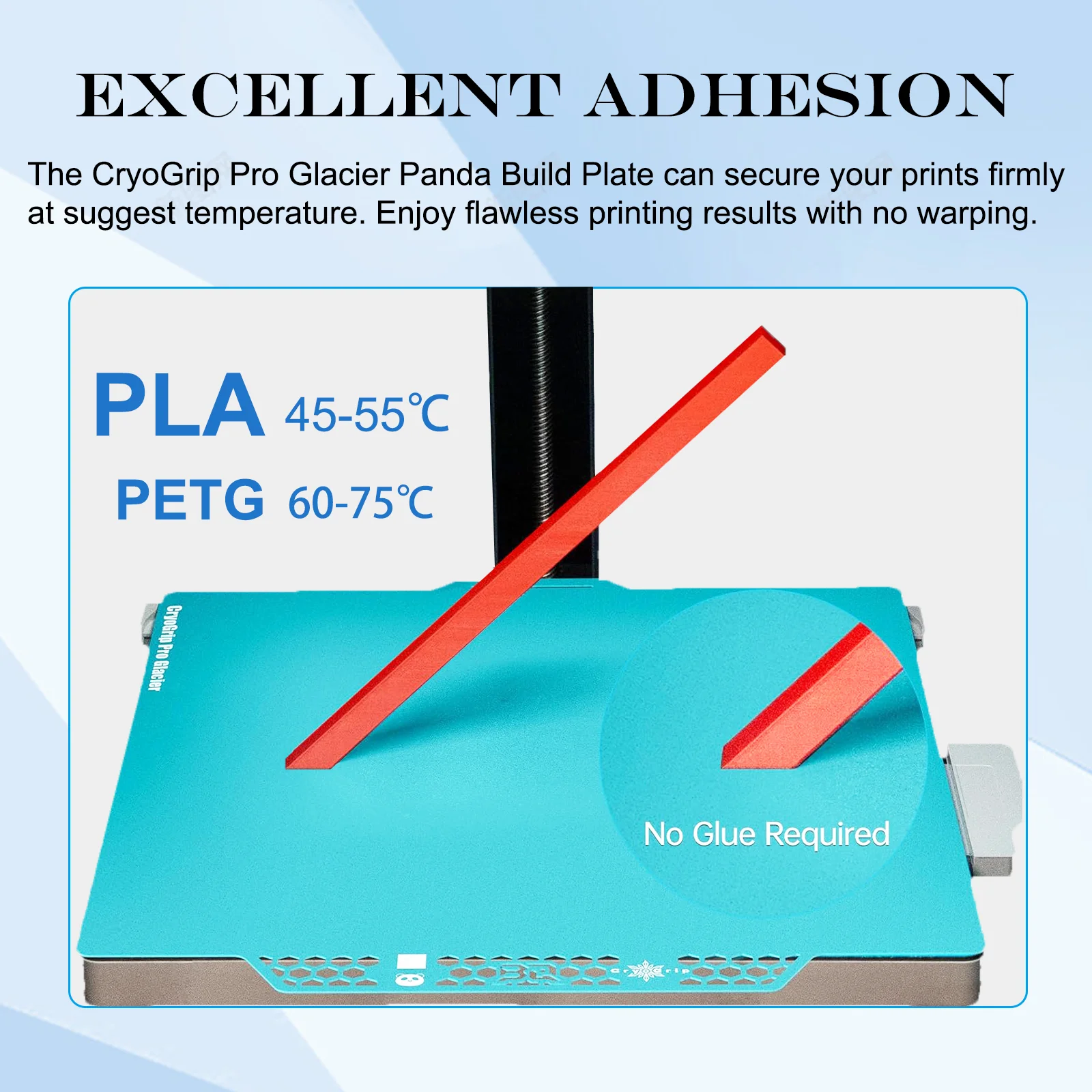 Untuk Bambu X1/P1/A1/P1S/X1C printer BIQU Panda Build Plate cryogip Pro Double-Sided hemat energi rendah komposit sarang lebah