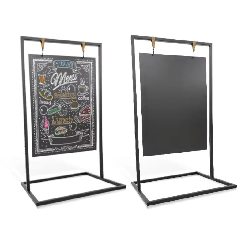 

Mechanical advertising poster holder Sidewalk signage poster board Double-sided metal frame signage