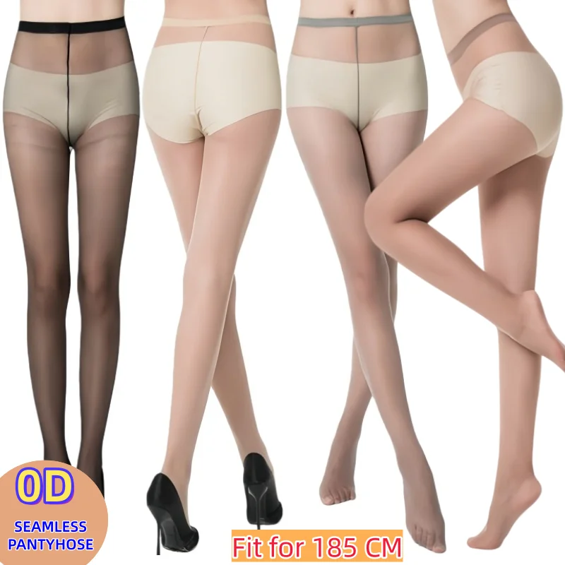 4 Piezas de Medias Ultrafinas y Sexys de 185 cm, Transpirables, Transparentes, para Mujer, Pantimedias de Nailon, Collants Femme