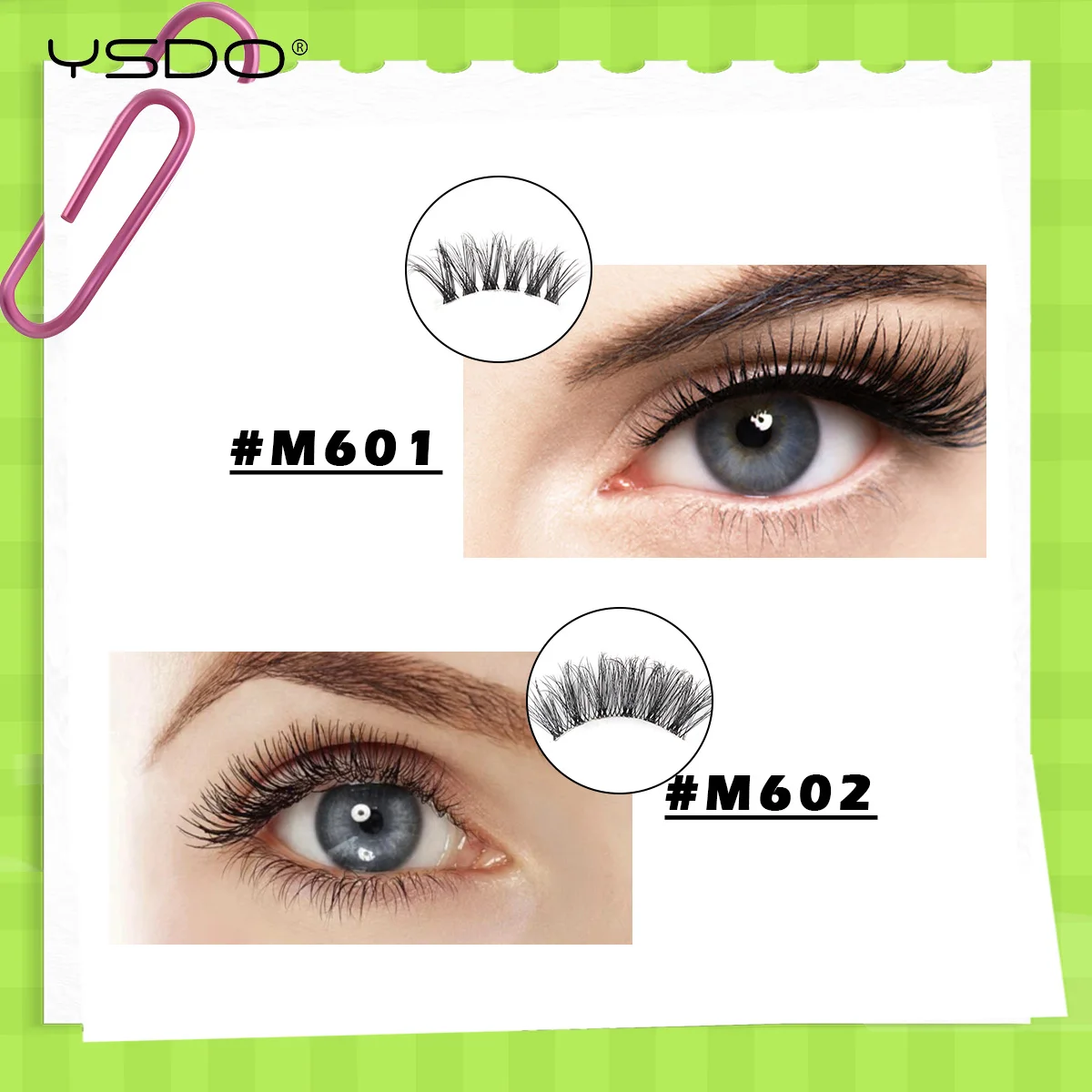 YSDO Half EyeLashes Natural Fluffy False Eyelashes Cat Eye Lash 3D Faux Mink Lashes Soft Winged Eyelash Extension Makeup Tool