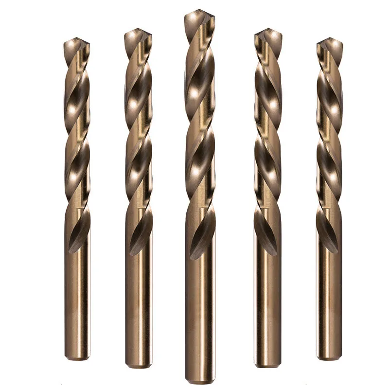 0.6-25mm HSS M35 Cobalt 5% Twist Drill Bit Straight Shank Metal Drilling Hole Tool for Stainless Steel Aluminum Iron Copper Wood