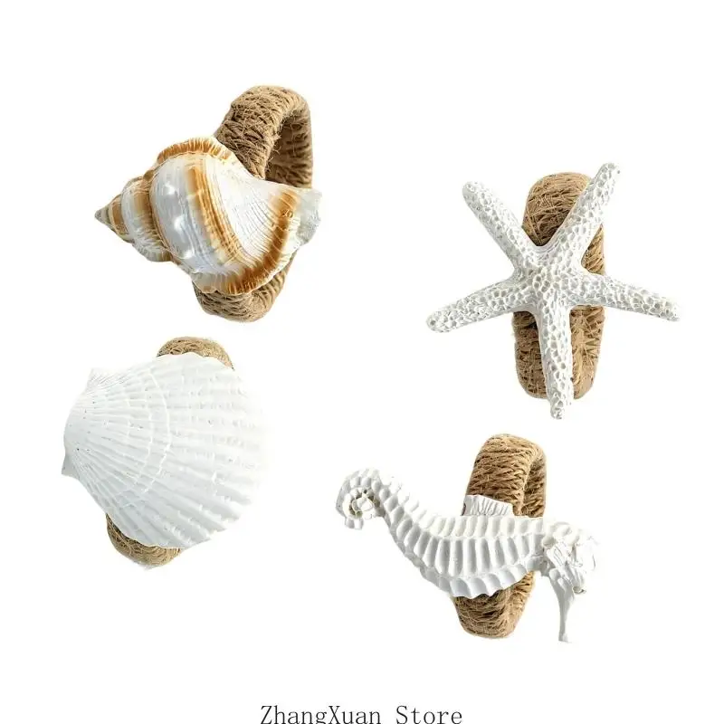 Serviettenhalter mit maritimem Design, Küstencharakter und Naturfaserbasis für Familienessen, Partys und 3XUF – Detail 10