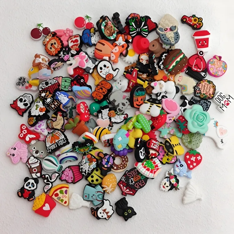 500/800pcs New Focal Silicone Beads Food Grade Cartoon Silicone Teether Beads DIY Pacifier Chain Jewelry Accessories Focal Beads