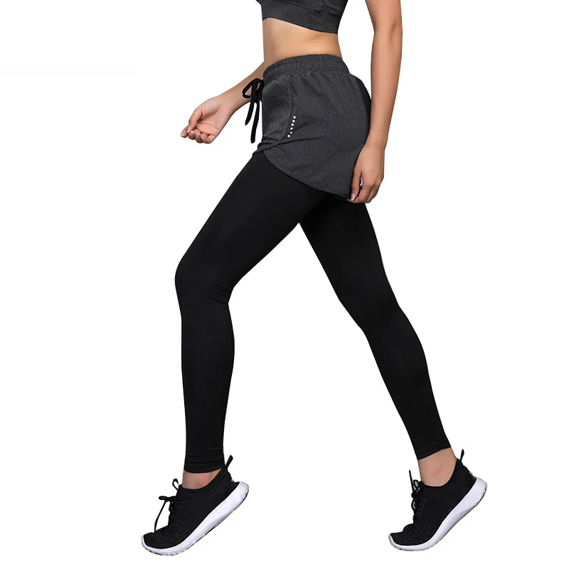 

Women Sport Fitness Yoga Pants Running Shorts 2 In 1 Tights Women Jogging Femme Legging Compression Workout Training Trousers