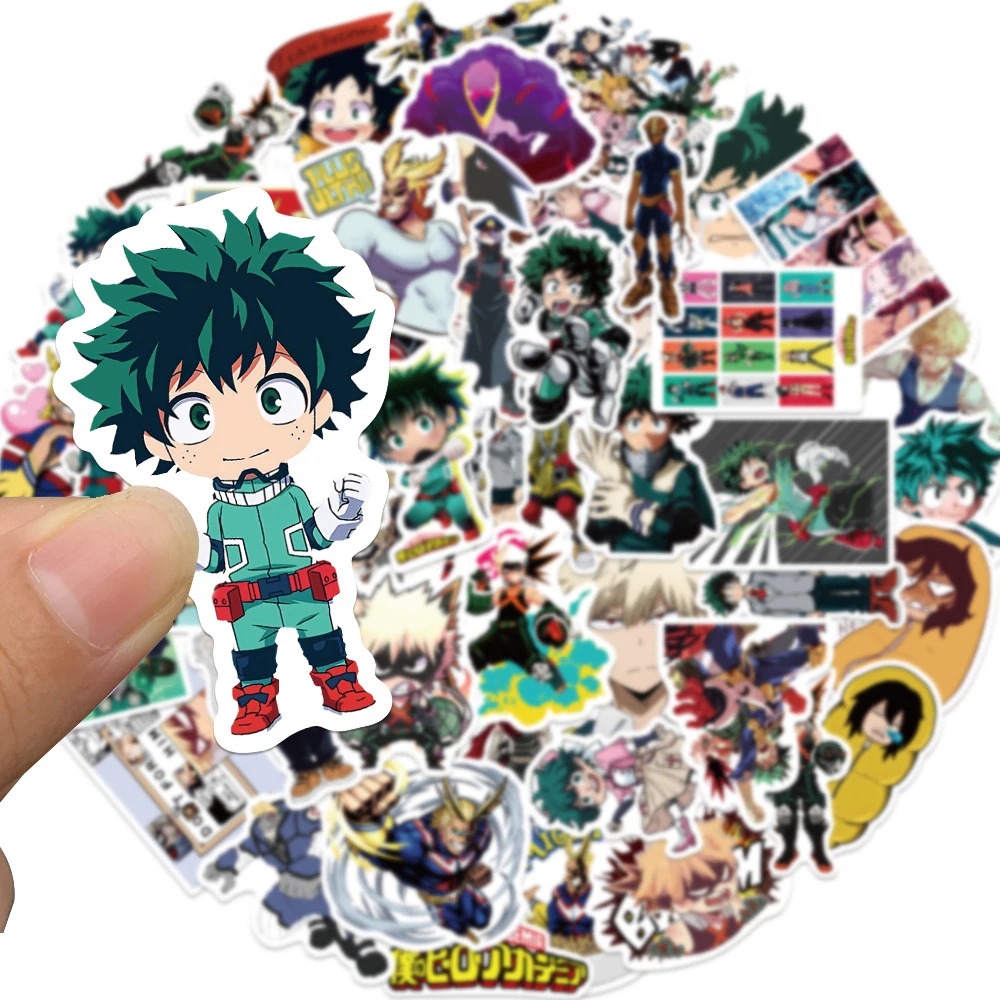 10/30/50/100pcs Anime My Hero Academia Stickers Cute Cartoon Graffiti Sticker DIY Laptop Phone Case Notebook Fun Kids Decals Toy