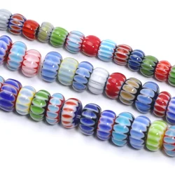 100pcs 5/6/7mm Flat Round Glazed Lampwork Beads Czech Glass Beads For Diy Jewelry Making Necklace Bracelet Handmade Accessories
