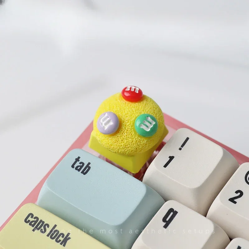 Stereo Keycap Bean Cookie 3D Cross Personalized Resin Monomer Customized Mechanical Keycap