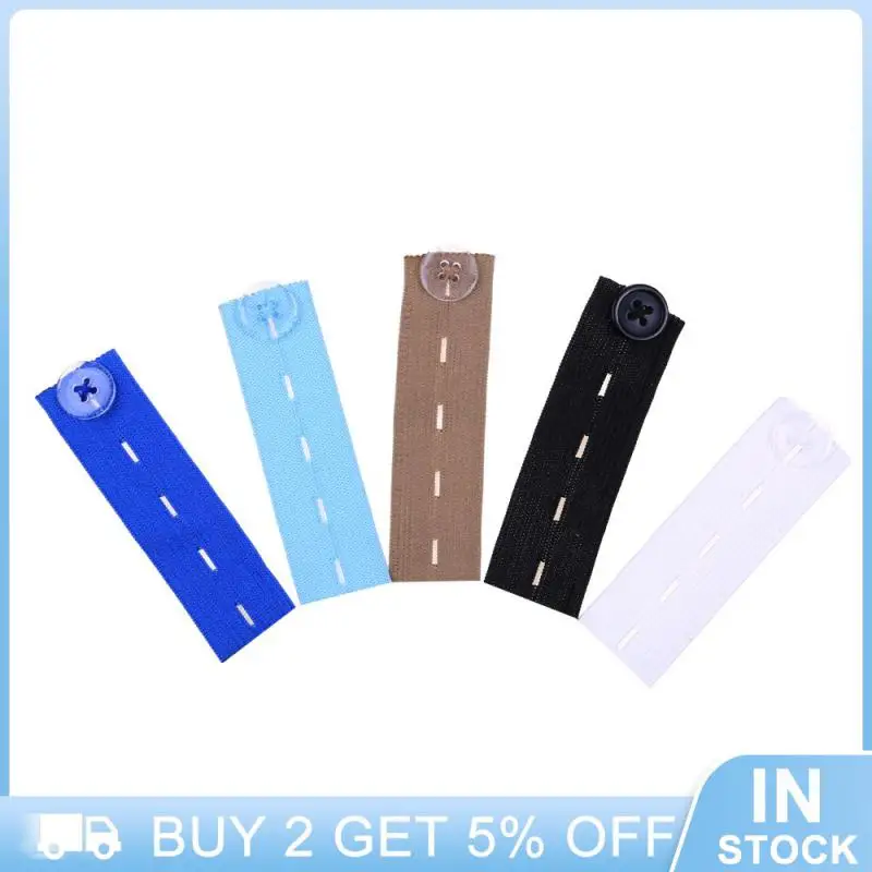 Width 2.4cm Jeans Waistband Extension Easy And Convenient Elastic Waistband Extension Buckle Elastic Waistband Button 2g Durable