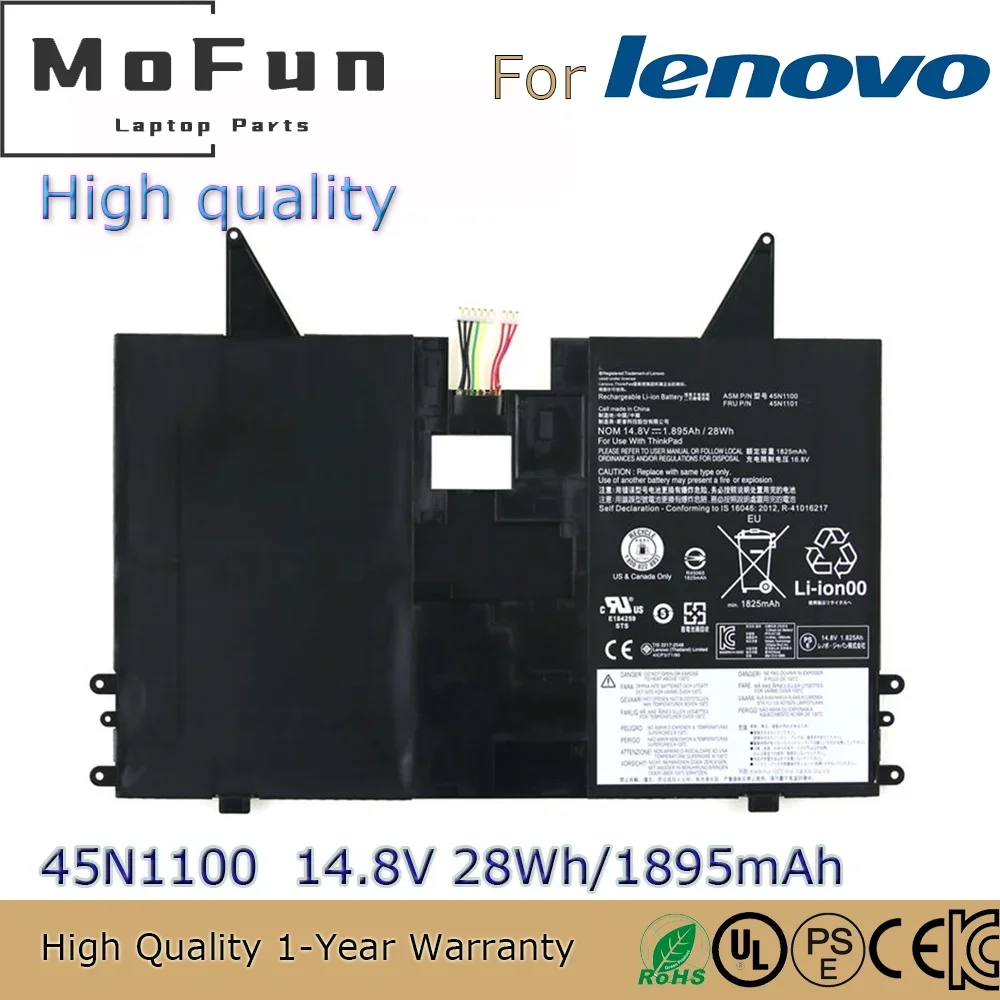 

Brand New Original 45N1100 14.8V 28Wh Laptop Battery for Lenovo Thinkpad X1 36986CG Helix Tablet PC 45N1101 4ICP3/71/90 etc.