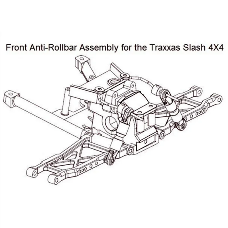 Kit de barra estabilizadora delantera y trasera SLF311 para Traxxas 4X4 Slash Stampede Rustler Rally RC, piezas de mejora de coche