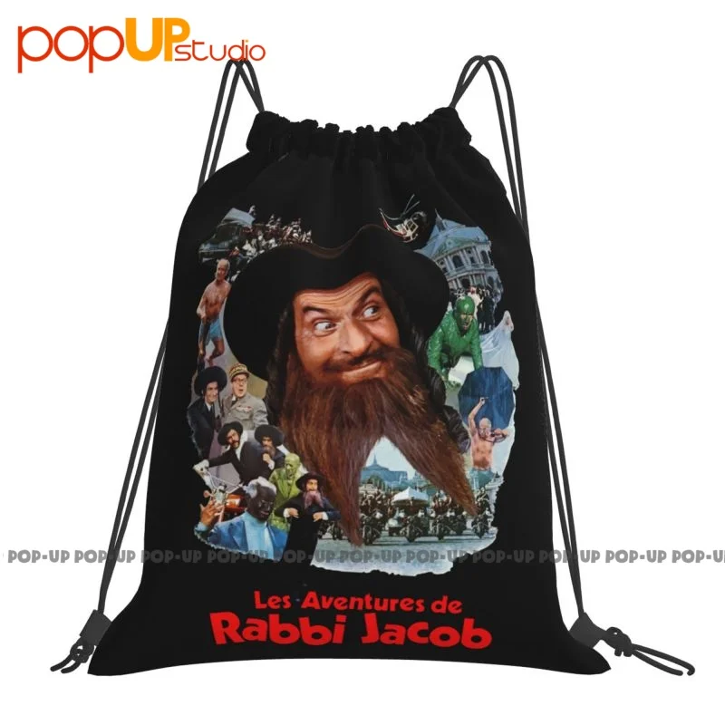 Louis De Funes The Mad Adventures Of Rabbi Jaco Drawstring Bags Gym Bag Shoe Bag Shopping Bag