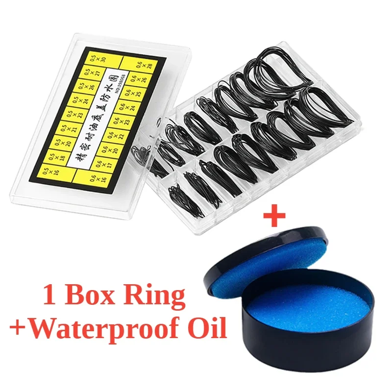 

1box Watch Repair Tools O-Ring Seal Rubber Waterproof O-Ring Gasket for Watchmaker Thickness 0.5mm/0.6mm Watch Back Case