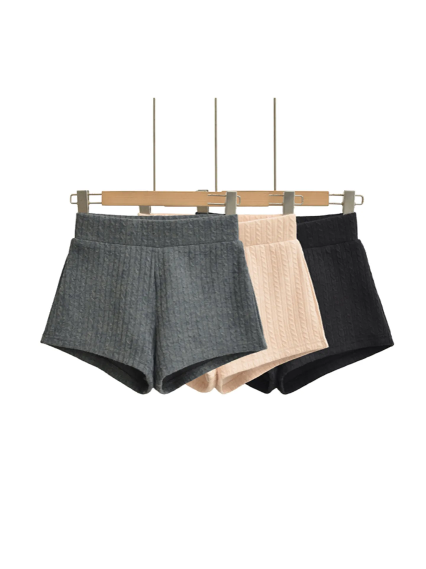 Amerykańskie, eleganckie spodnie dzianinowe w stylu preppy, codzienne damskie spodnie bazowe, wygodne, uniwersalne.