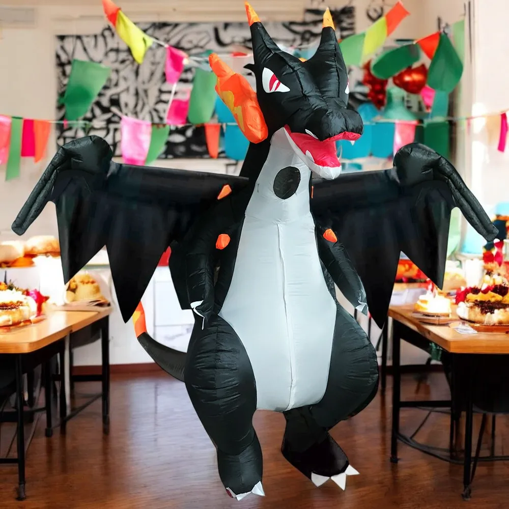 Inflatable Dragon Cosplay Costume Adult Role Playing Party Halloween Dinosaurs Funny Decorations