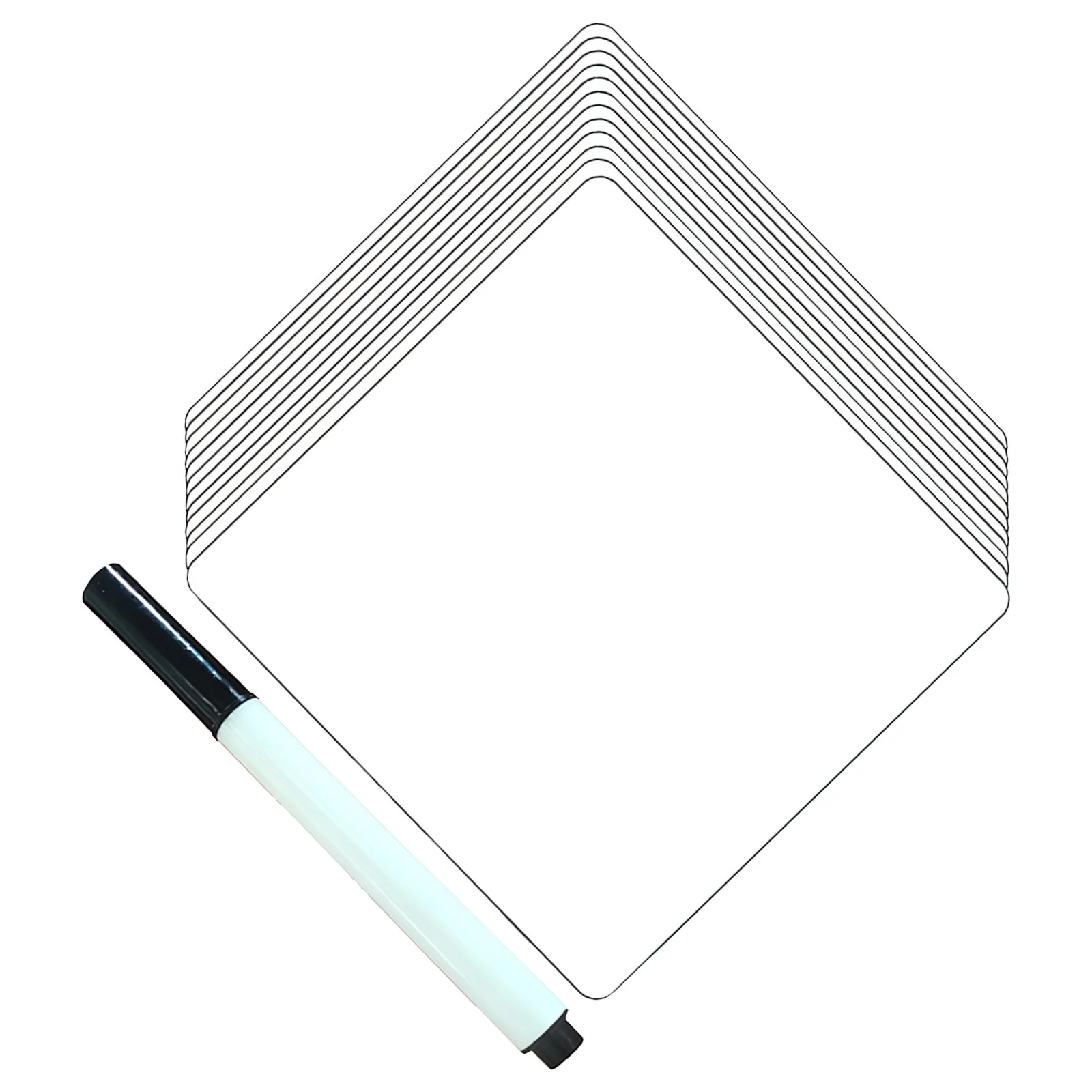 

Dry Erase 12Pcs Washable Whiteboard Stickers Reusable Reminders for Room To Do List with Black Pen Included