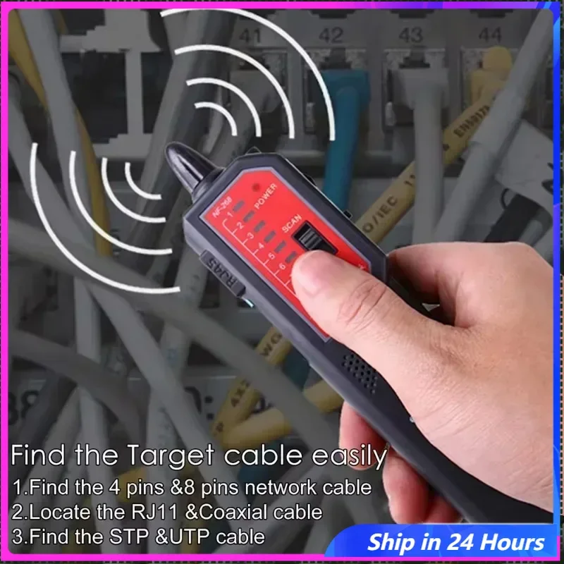 

ZHOUCE NF-268 Cable Tester Cable Tracker Wiremap Continuity Test Wire Tracer STP/UTP Cable Locate Fault Distance Tester