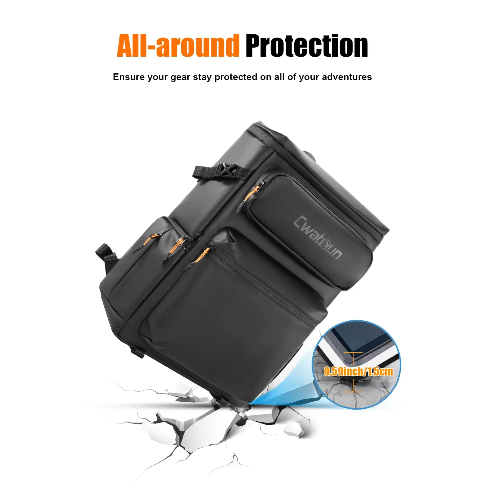 حقيبة ظهر كاميرا Caden، حقيبة كاميرا احترافية DSLR/SLR/بدون مرآة مع حامل ثلاثي القوائم ومقصورة بدون طيار/الكمبيوتر المحمول، مقاومة للماء