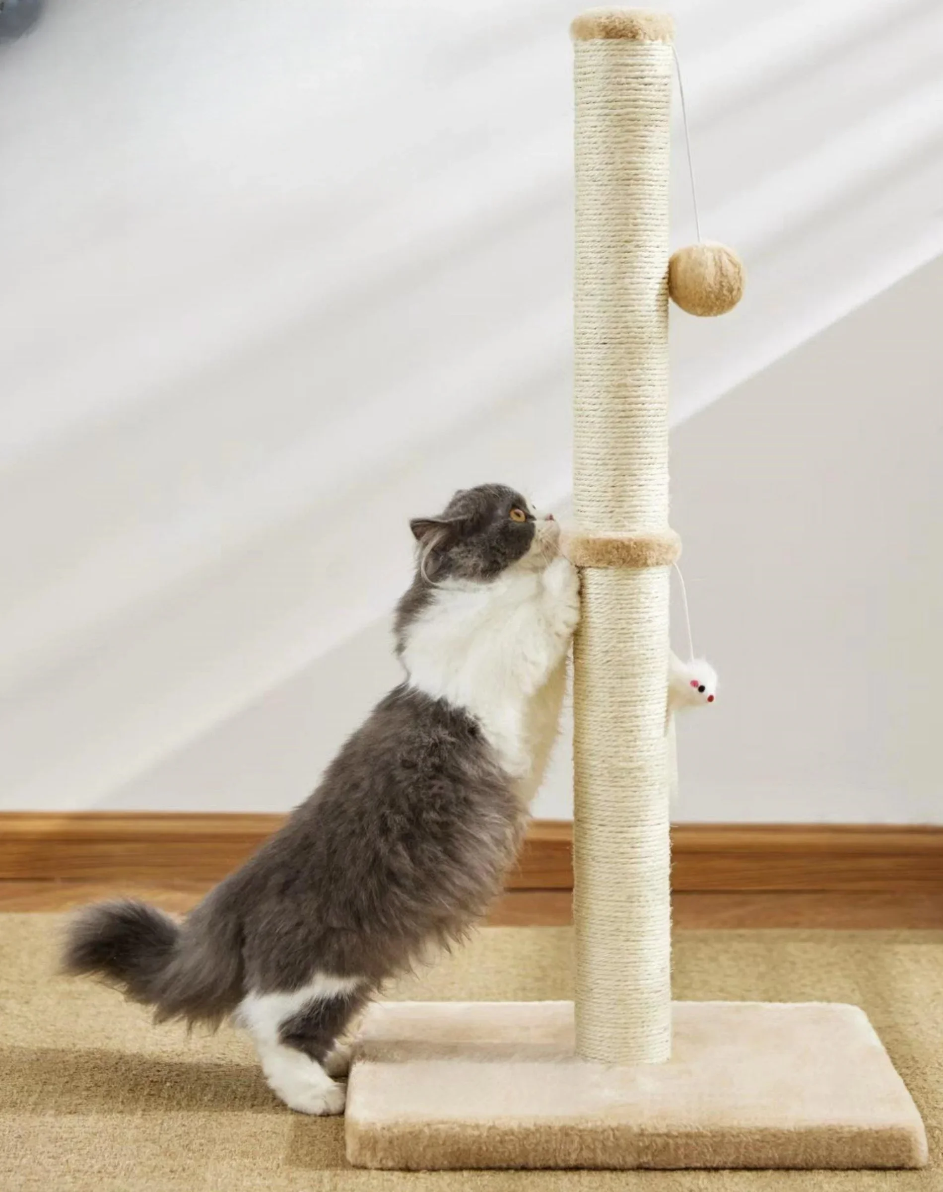 High-Quality Cat Scratching Post with Tree Sisal Rope Space-Saving Design and Extra Large Size