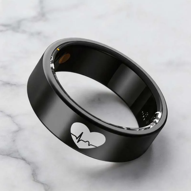 

Health Tracker Smart Ring V5.3 BT IP68 Waterproof Heart Rate Body Temp Blood Pressure Sleep Monitor Magnetic Charge