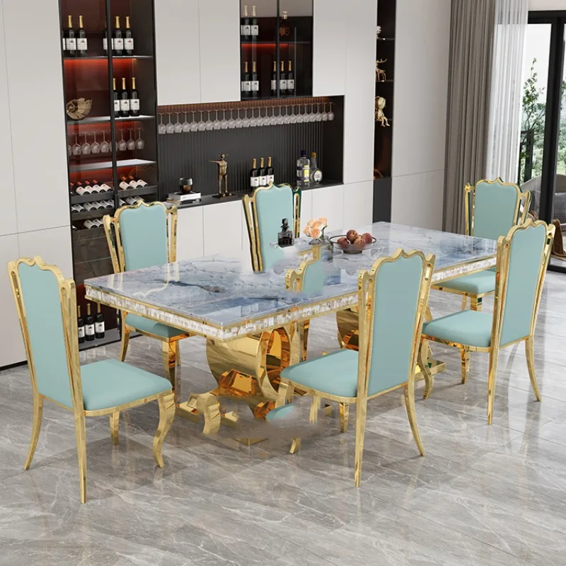 Kitchen Marble Dining Table Restaurant Side Chairs Living Room Study Dining Table Writing Office Muebles Commercial Furniture view 4
