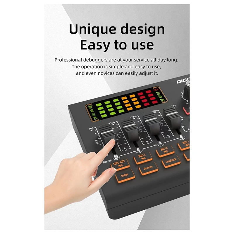 SX10 Mixer Live Sound Card Mobile Computer Game Recording Live Microphone Karaoke Instrument Dedicated Audio Console