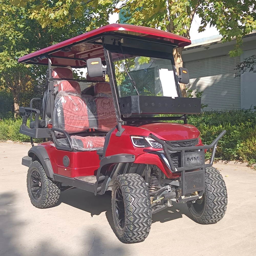 MMC مبيعات المصنع مباشرة 2 + 2 مقعد مزدوج عظم الترقوة 4WD عربة جولف مجهزة ببطارية ليثيوم عالية السرعة 48 فولت/60 فولت/72 فولت #6