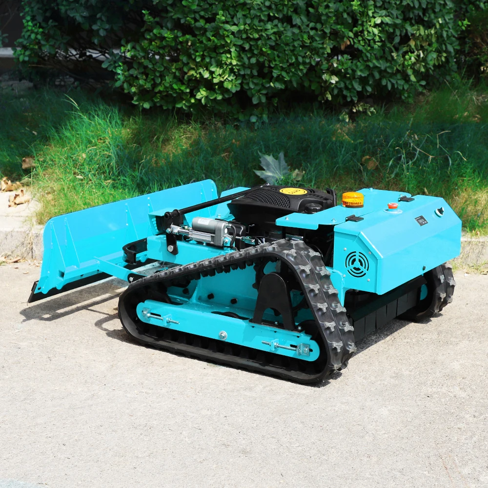 Tracked Remote Controlled Lawnmower, Four-stroke, 15 HP, 550mm Wide Cutting Width, Height Adjustable, Backyard/Orchard Weeder.