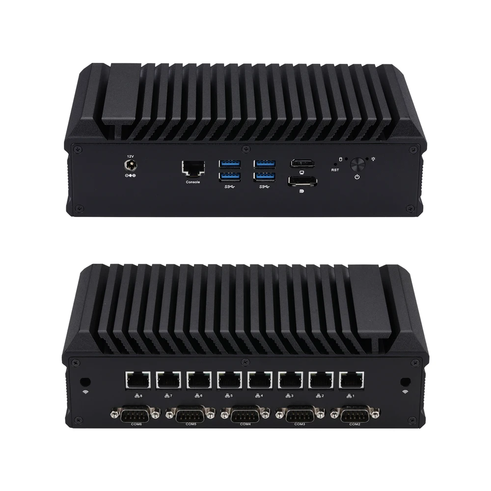Q30900GEX Serie S20 8 × I225-V/I226-V 2,5 Gigabit LAN, 5 RS232 Firewall PFsense 8th/10th Comet Lake-U Industrail Mini PC