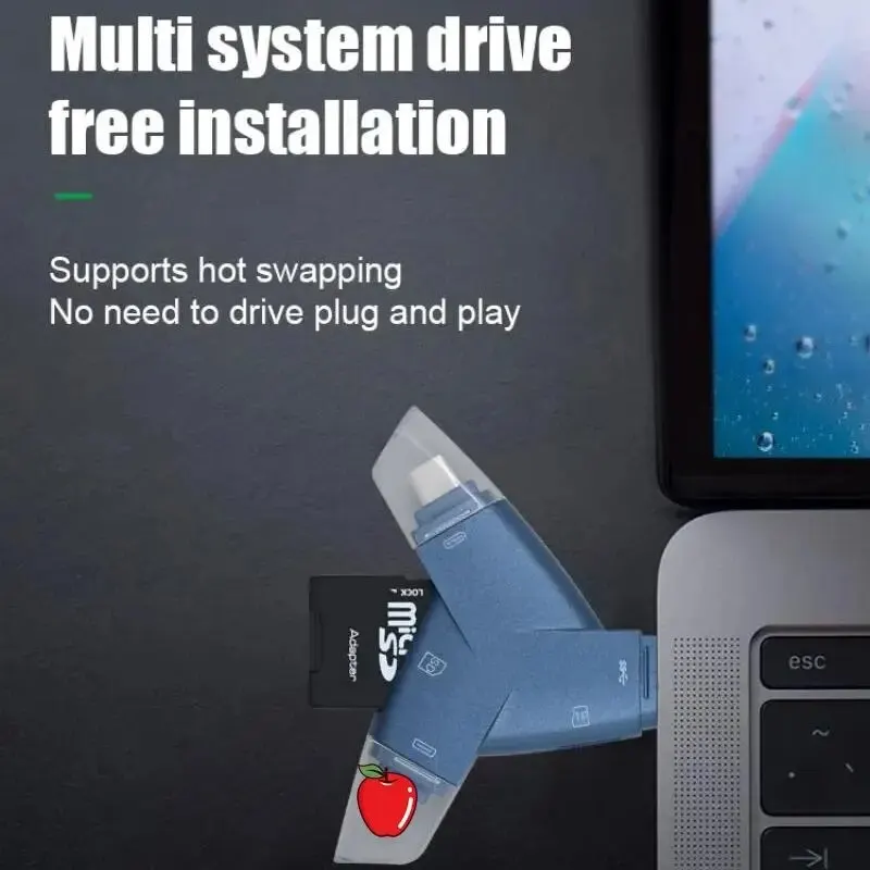 3 in 1 For iPhone Type C SD TF Card Reader Micro USB Data Converter OTG Adapter Card Reader For iPhone 13 12 IOS Accessories