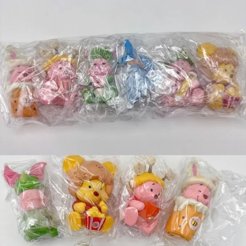 Pop 6 stks/set Disney Anime Winnie De Poeh Iejoor Knorretje Actiefiguren Versie Pvc Desktop Model Decoratie Verjaardagscadeau 9 cm