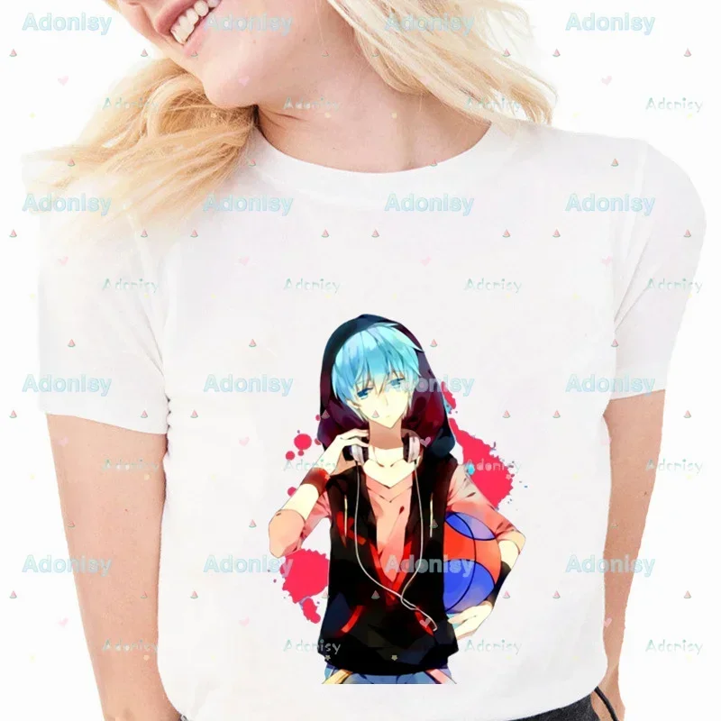

Японское аниме Куроко No Basket Манга Графическая летняя модная рубашка Топы с графическим рисунком Базовые футболки с круглым вырезом Забавные футболки для девочек Топы