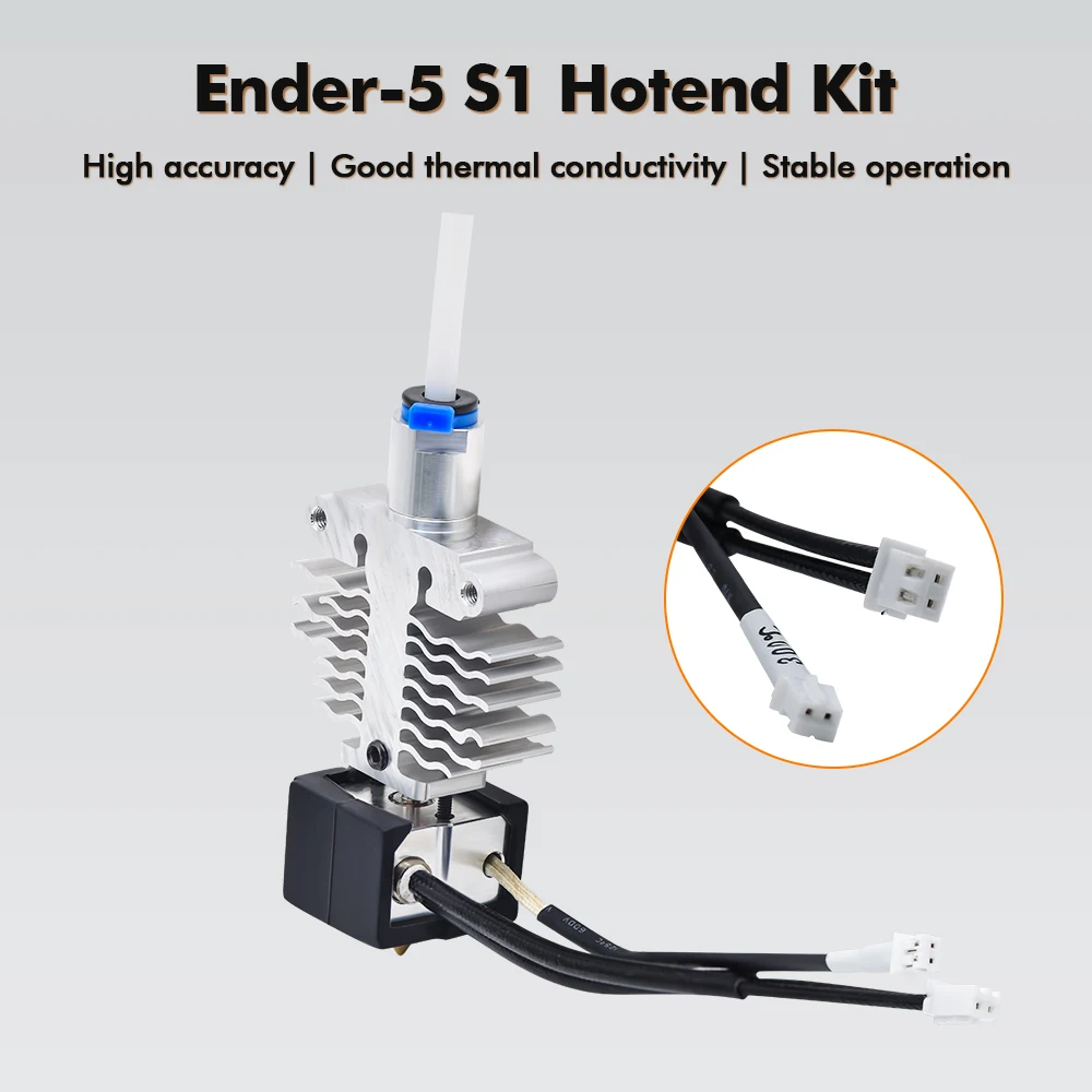 NEW Ender-5 S1 ​Hotend Kit Titanium Alloy+Copper Throat Heater Block Silicone Cover Ender-5 S1 3D Printer Parts