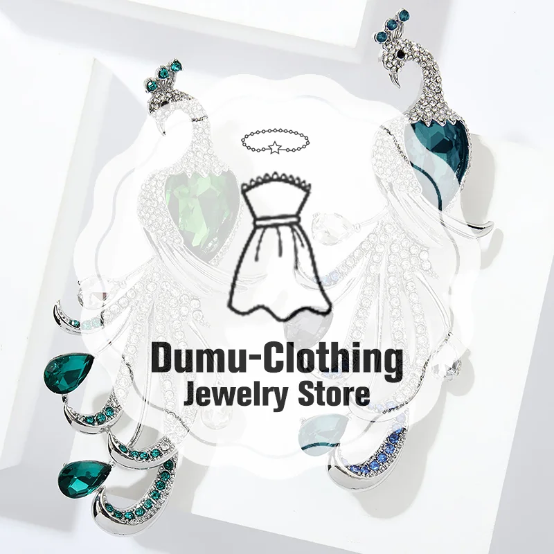 Fashion Exquisite Peacock Rhinestone Brooch For Women Clothing Coat Accessories Gifts