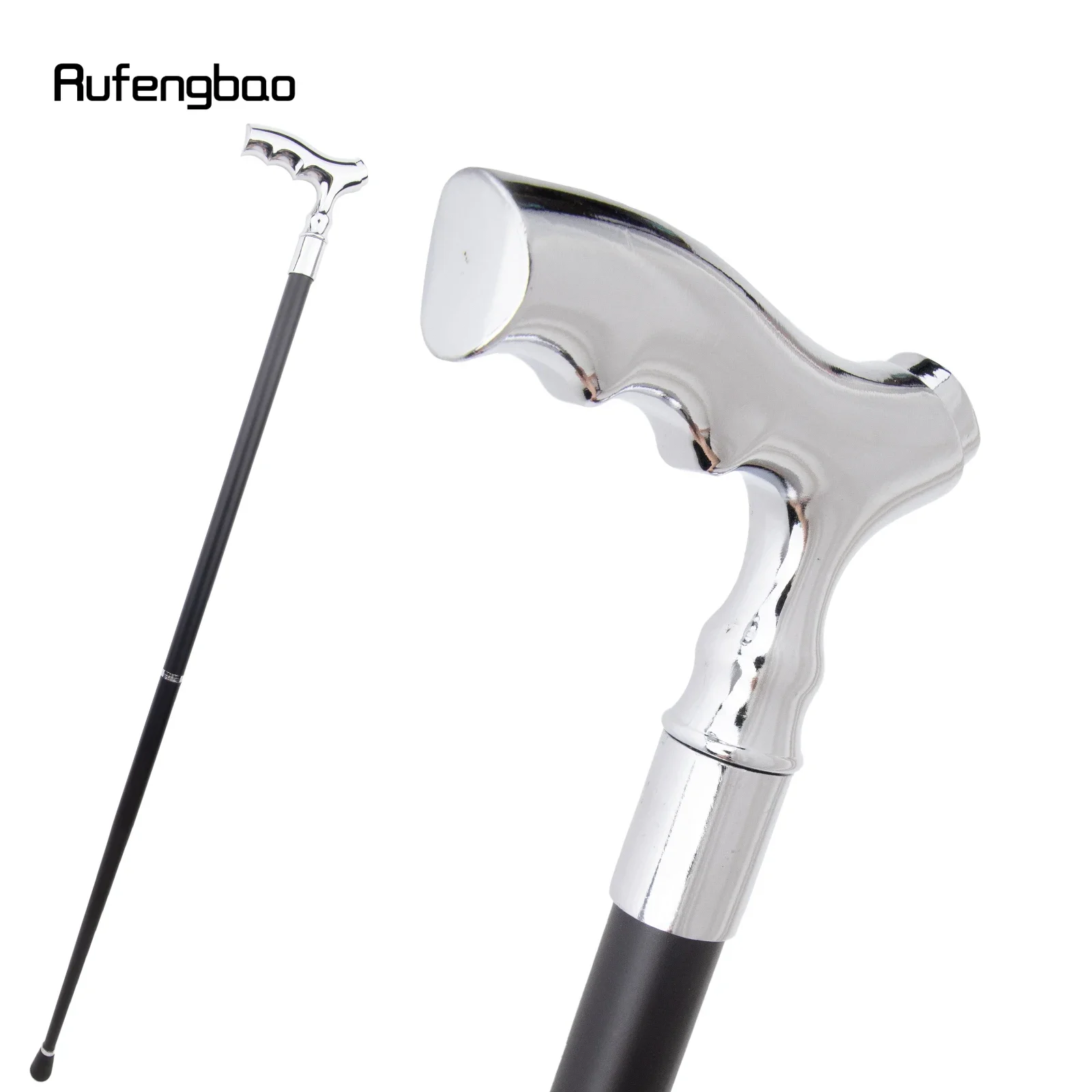 White  T Wave Shape Walking Cane Fashion Decorative Walking Stick Gentleman Elegant Cosplay Cane Knob Crosier 93cm