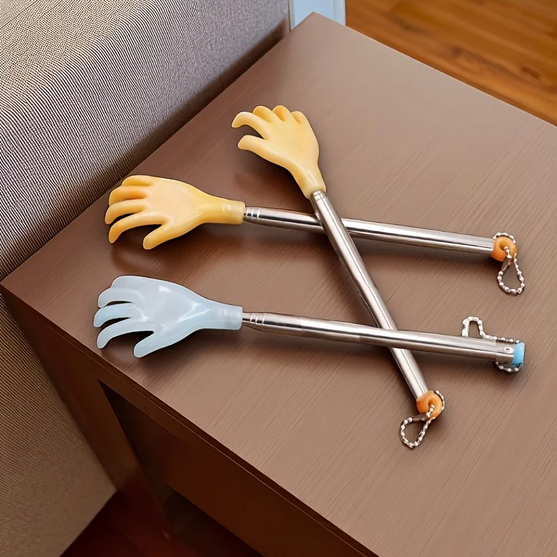 1Pc Portable Back Scratcher, Home Travel Itch Relief Tool, Holiday Gift (Random Postcard Included)