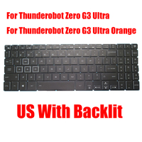 Laptop Keyboard For Thunderobot Zero G3 Ultra (JT009L00BRU) Zero G3 Ultra Orange (JT009N00BRU)  English US Black With Backlit