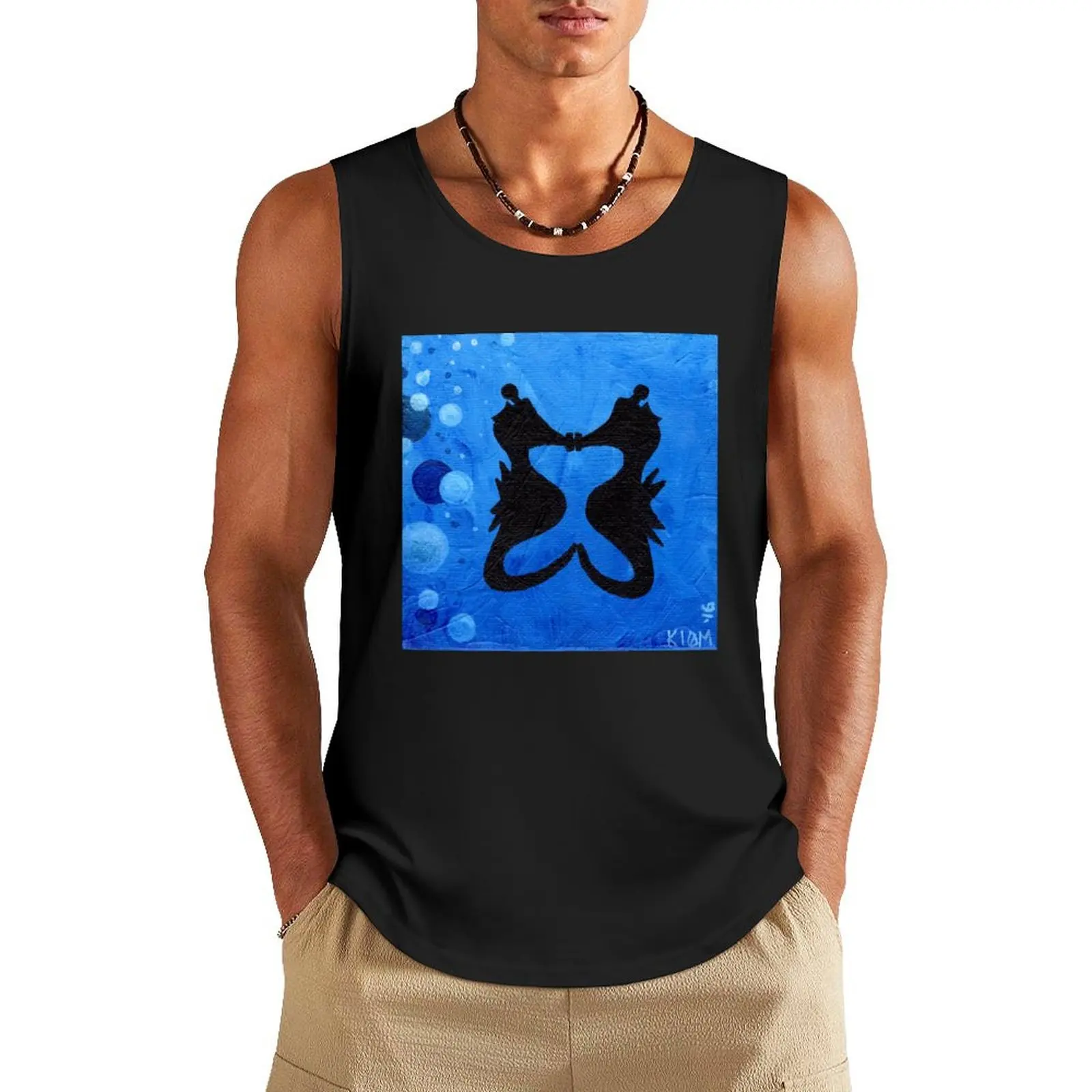 Seahorse Smoochies Tank Top Bodybuilding shirt Men sleeveless tee gym training accessories