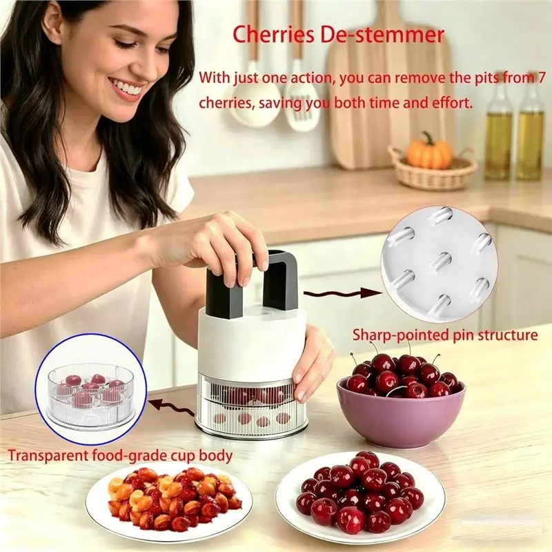 ABLJ Cherry Pitter Multiple Cherrys Pitter Corer Tool, Quick Portable Cherry Pitting Tool, Easy To Use For Making Cherry Jam