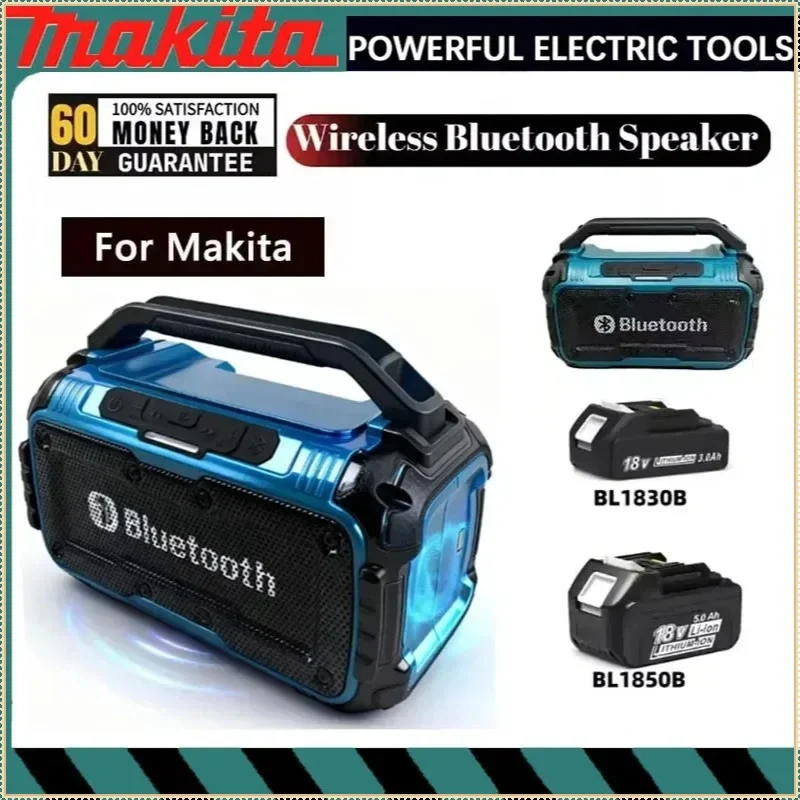 

Makita Cordless Bluetooth Speaker USB Type-C Port Charge Waterproof Loudspeaker Stereo Surround Tools For Makita Battery