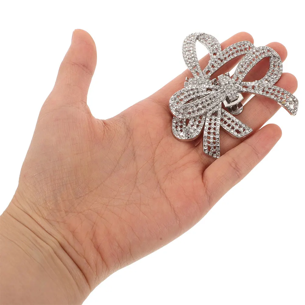 

2 Pairs Rhinestone Bow Clips Sparkling Decorative Heel Clips For Women Detachable Wedding Bridal Buckles Accessories Shiny Shoe