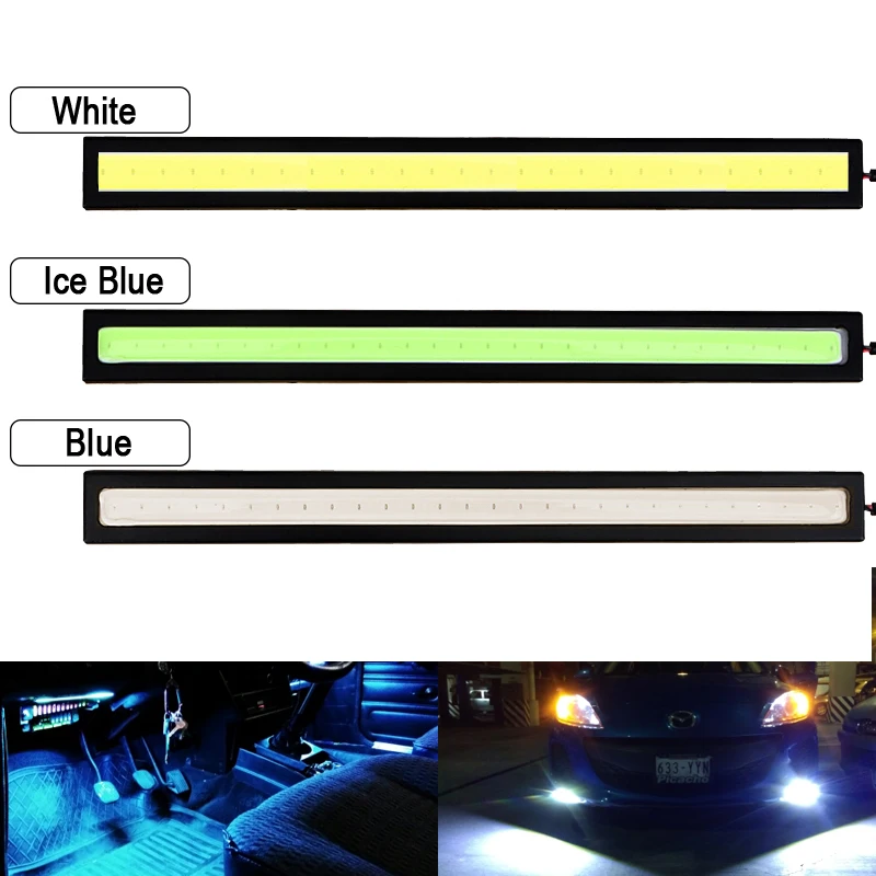 6 PCS Car DRL 17CM COB LED Bulb 12V 7000K White Styling Trunk Daytime Running Lights External Atmosphere Work Lamp Super Bright