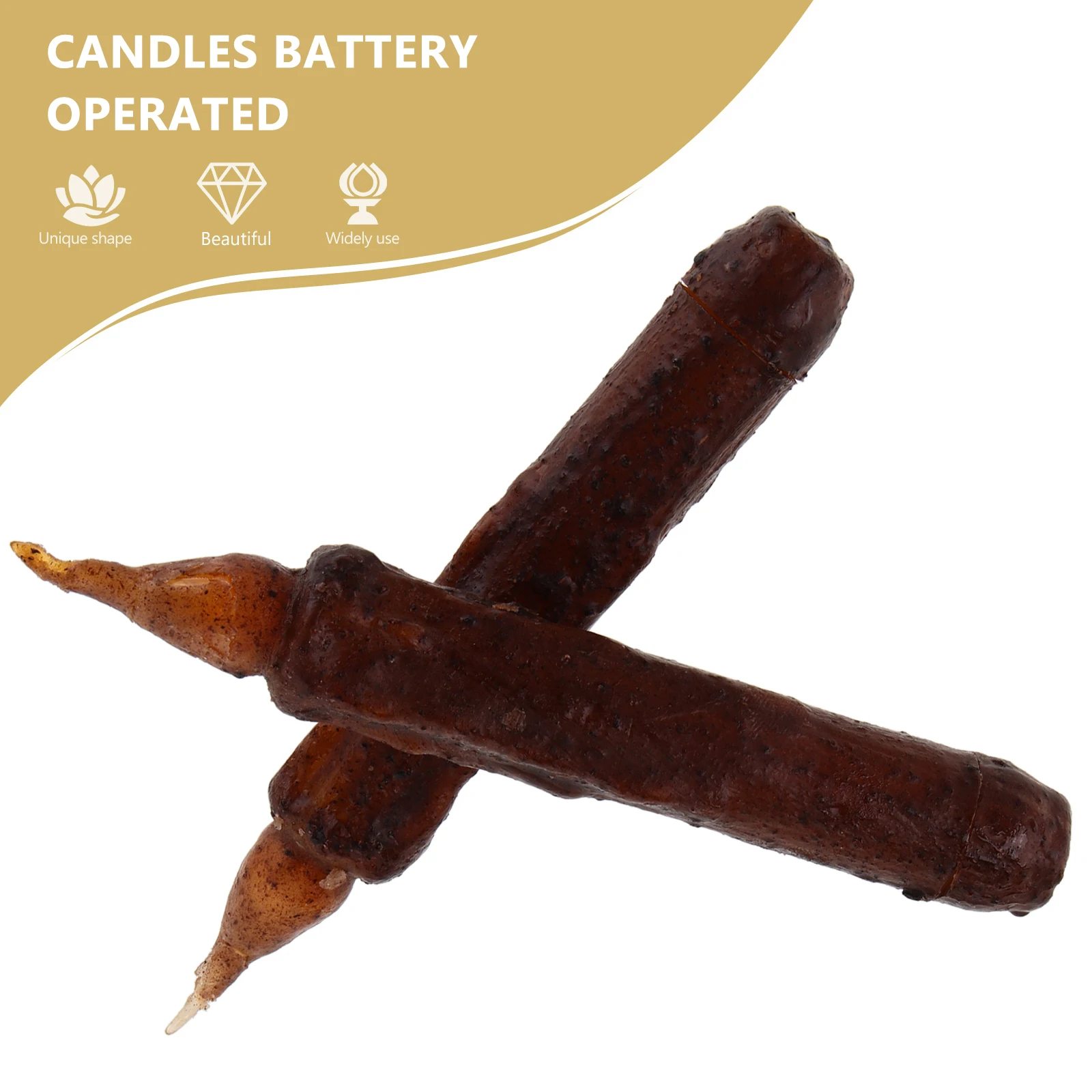 

2 Pcs Electronic Light Flameless Holiday Candles Halloween Led Votive Abs Window