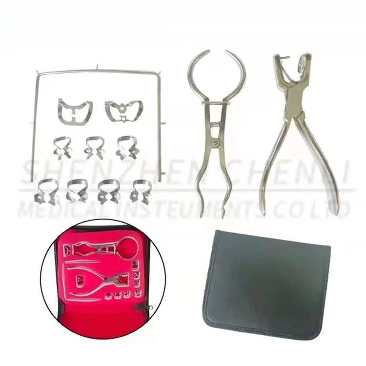 Dental Rubber Dam Prep Model with Punch Orthodontic Practice Tool Kit Material