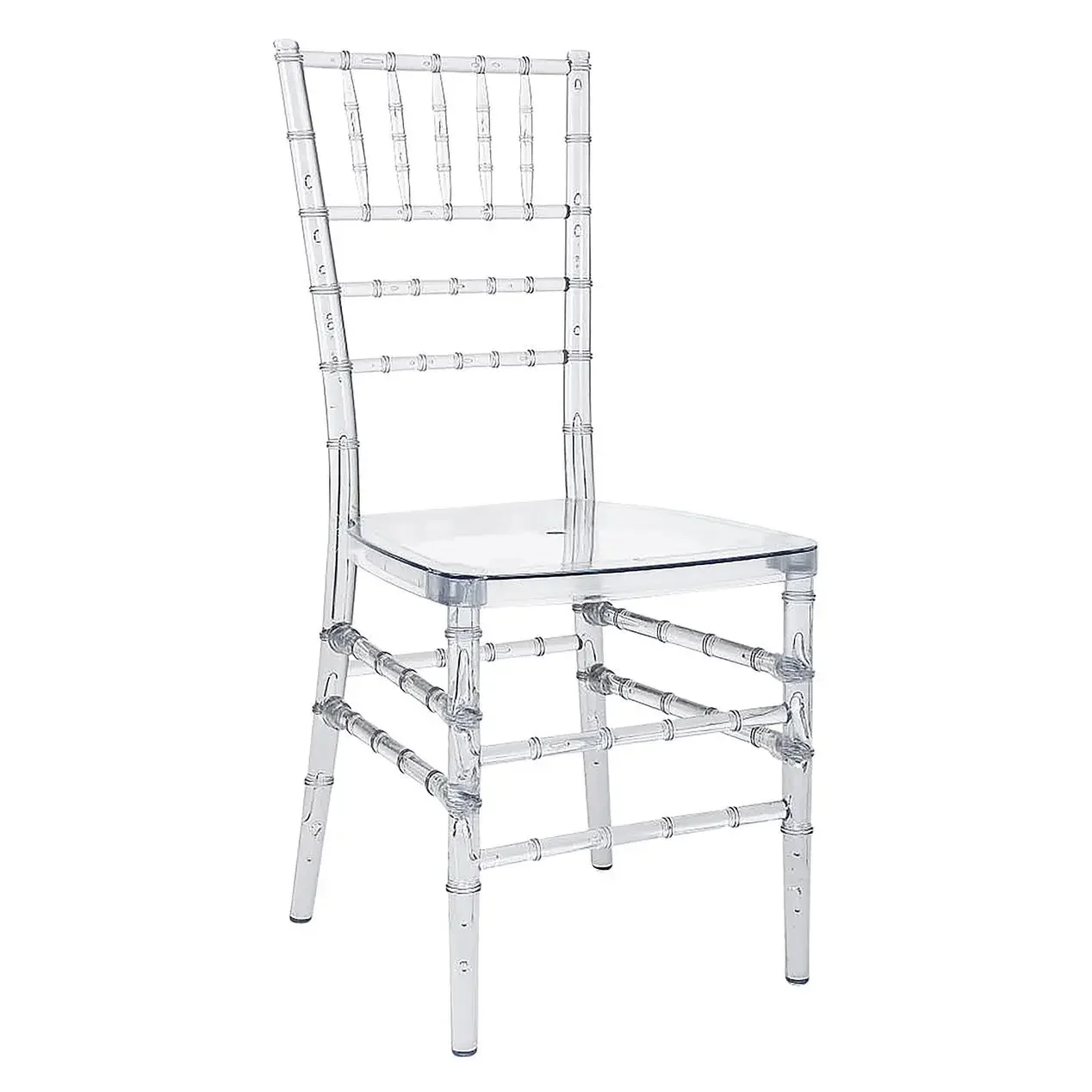 Wedding bamboo chair PC acrylic chair transparent crystal, hotel banquet plastic back chair