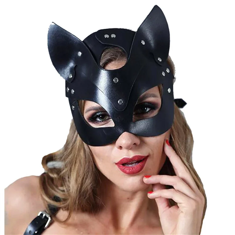 Halloween Cosplay Fox Mask Lace Sexy Eye Mask Animal Mask Half Face Erotic Lace Cat Mask Women Sex Toys For Couple